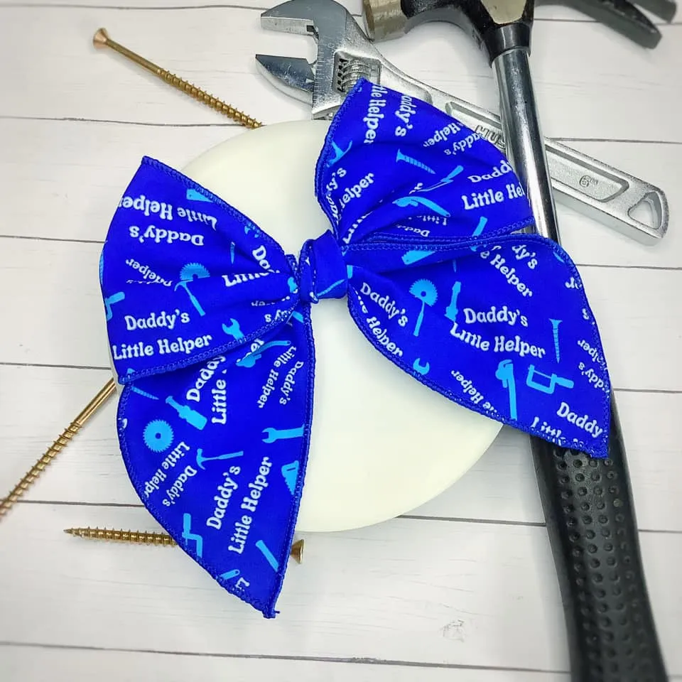 Daddy's Little Helper Bow Strip and Scrunchie Collection