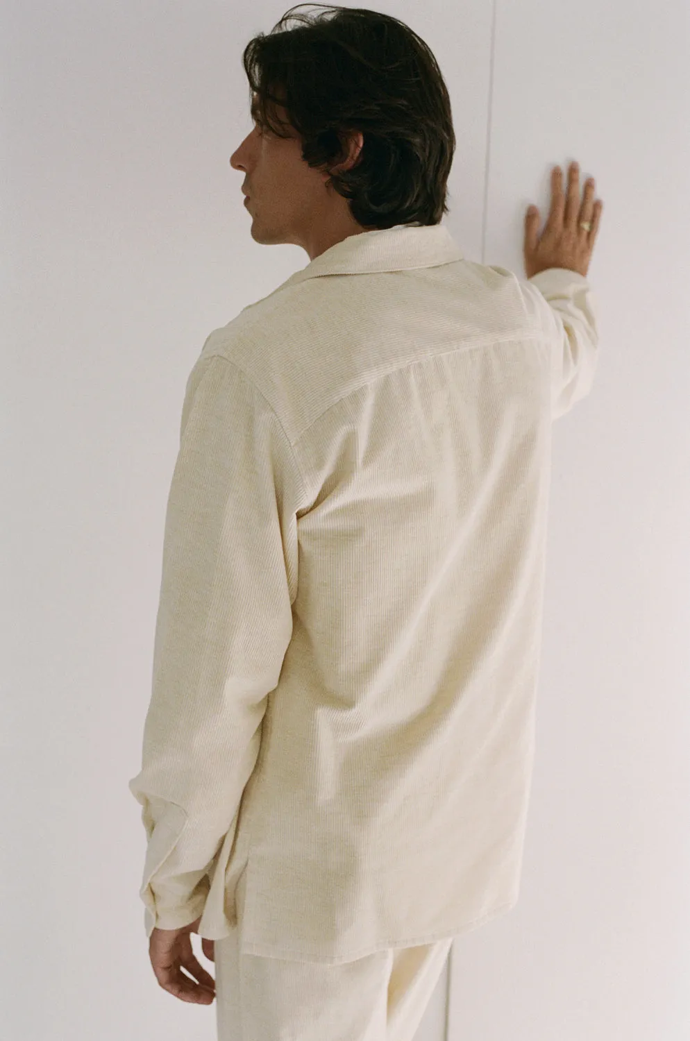 DIMITRIO ZIP SHIRT, VANILLA