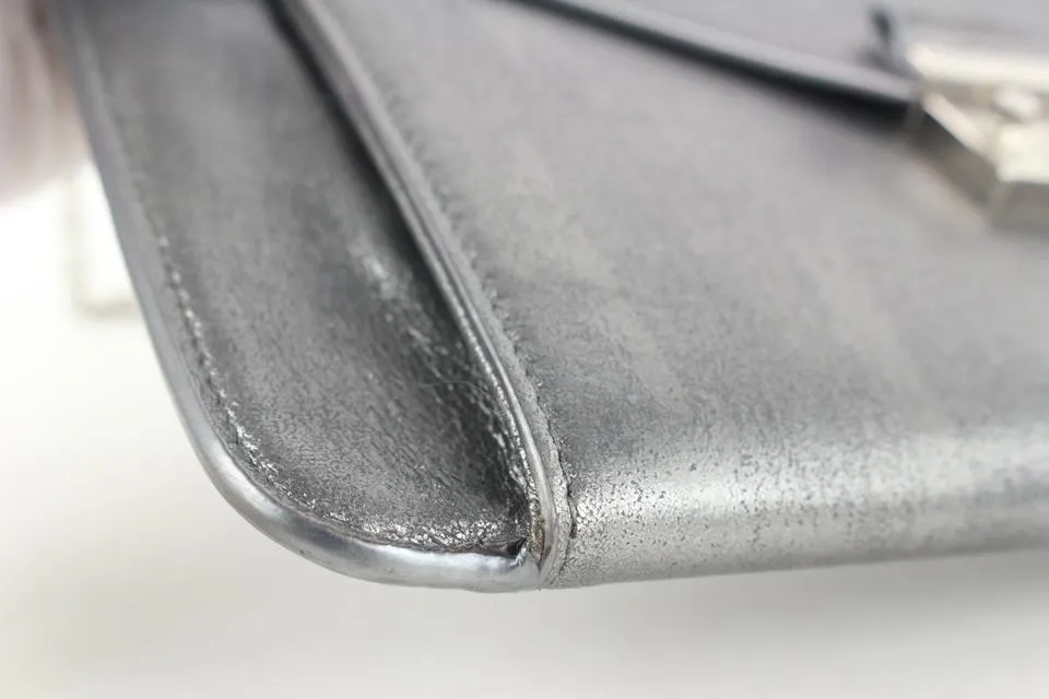 Dior Pewter Silver Chain Flap Crossbody Bag 292da513