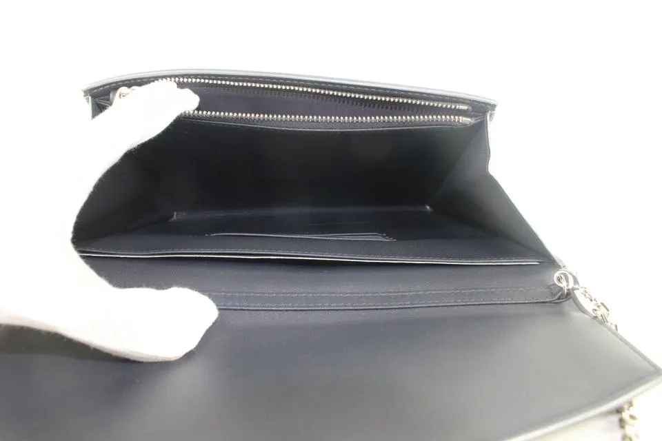 Dior Pewter Silver Chain Flap Crossbody Bag 292da513