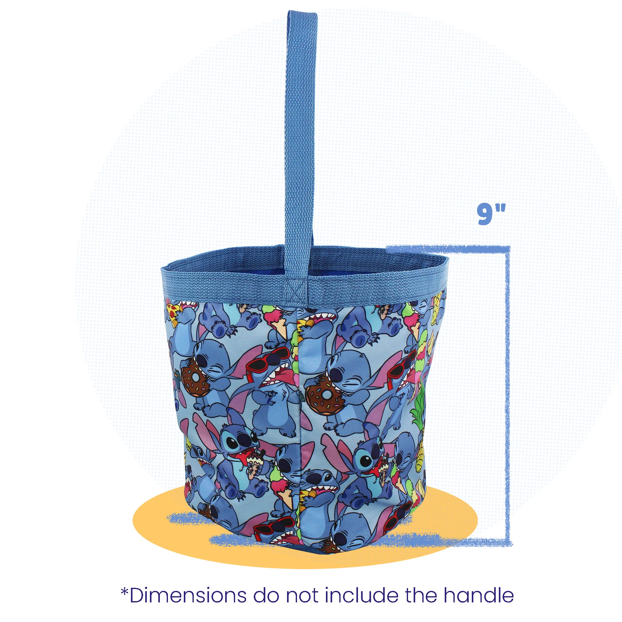 Disney Stitch Chomp Chomp Bucket Tote Bag