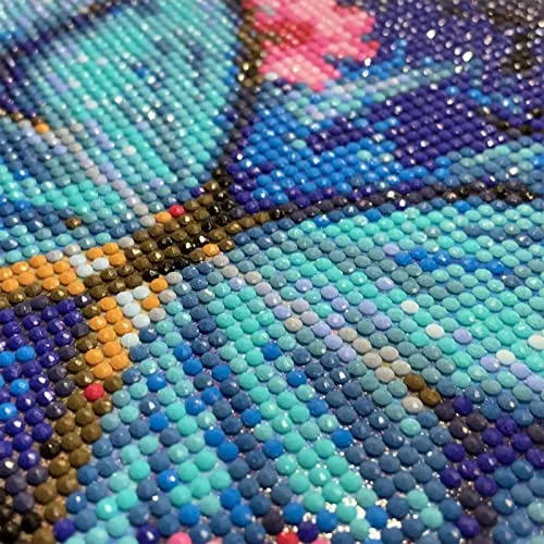 DIY Diamond Painting Neon Blue Purple Black Maple Leave Butterfly 5D Cross Stitch Full Round Diamond Embroidery Kits Home Decor 12 x 16 Inch