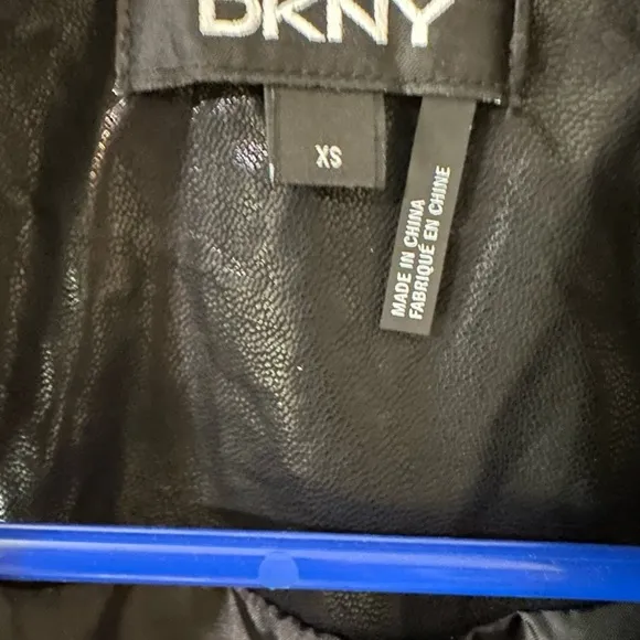 DKNY. Faux leather vest