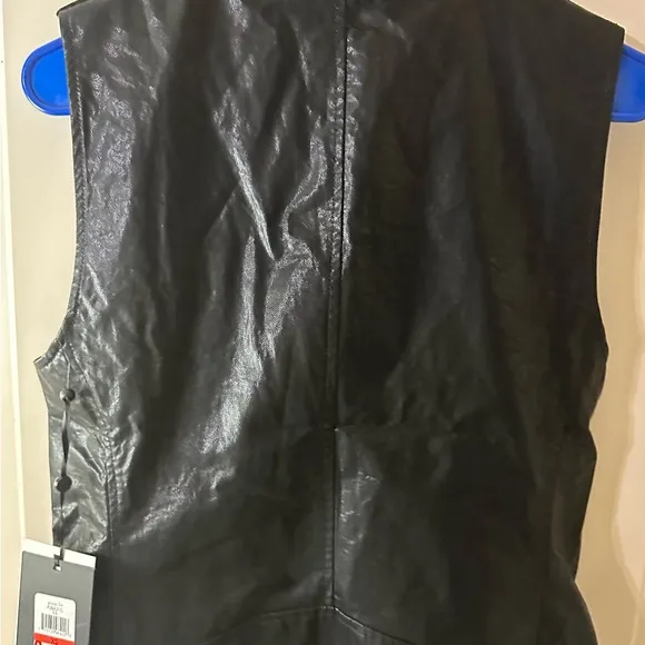DKNY. Faux leather vest