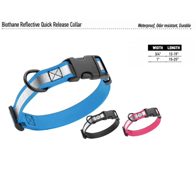 Dogline - Biothane Reflective Quick Release Collar