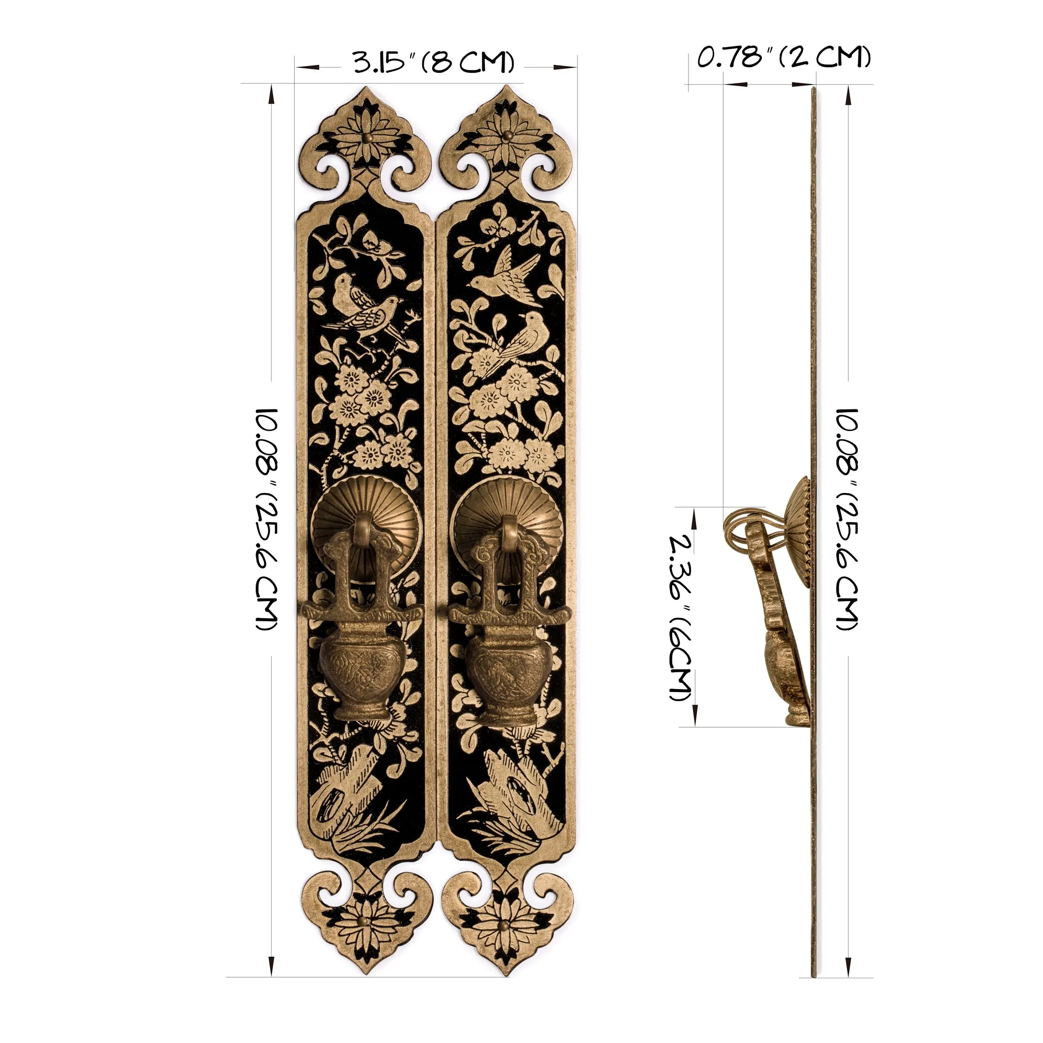Double Sparrow Strip Pulls 10"