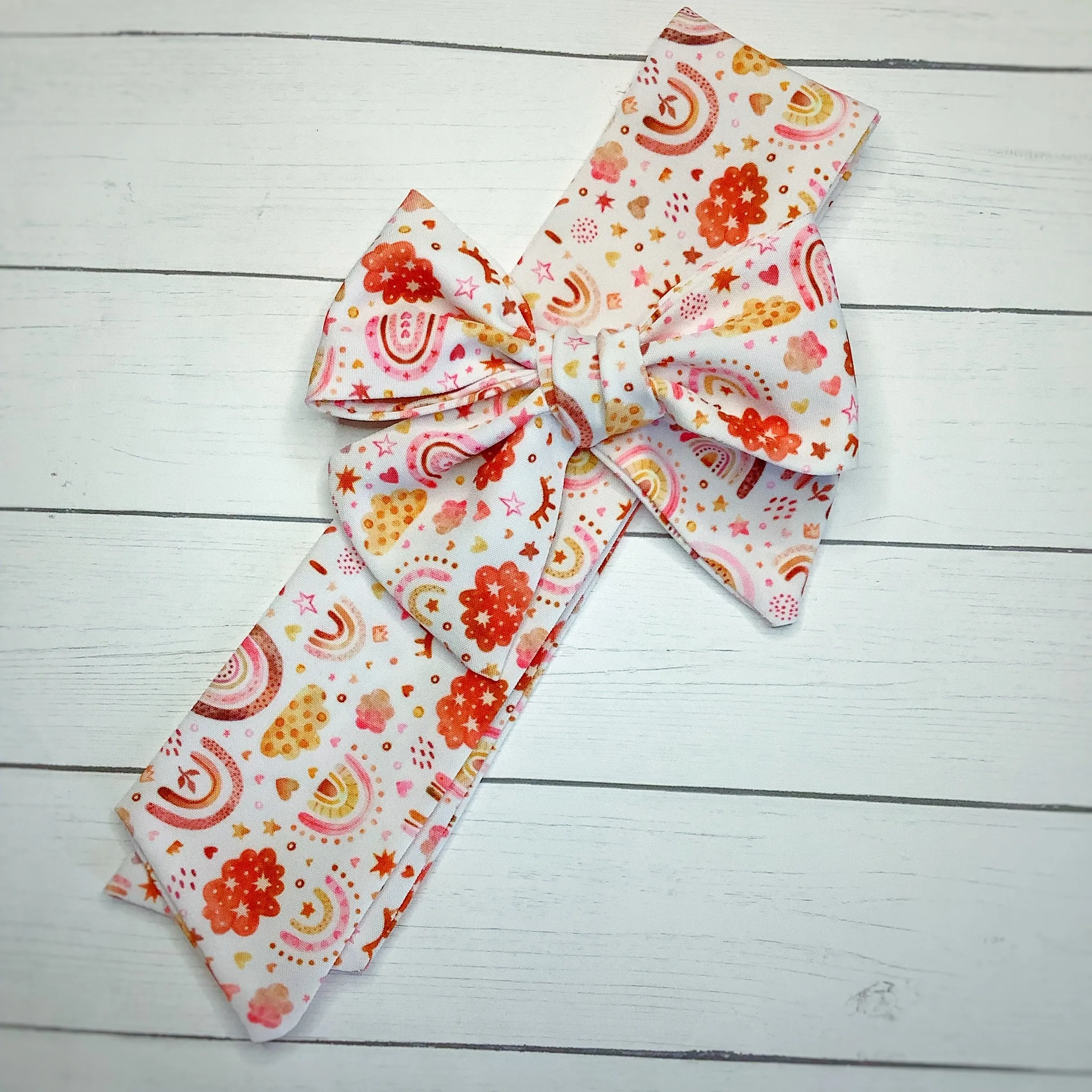 Dreamy Rainbow Bow Strip and Scrunchie Collection