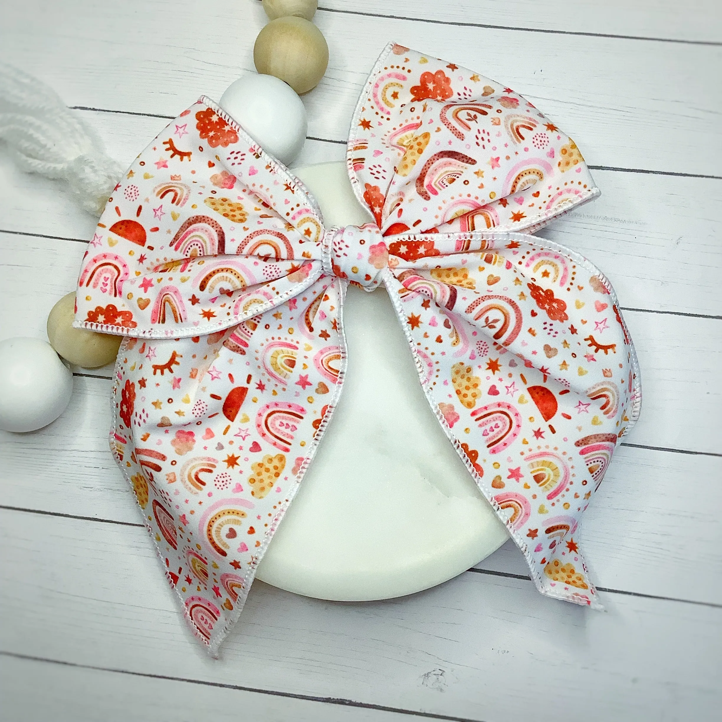 Dreamy Rainbow Bow Strip and Scrunchie Collection