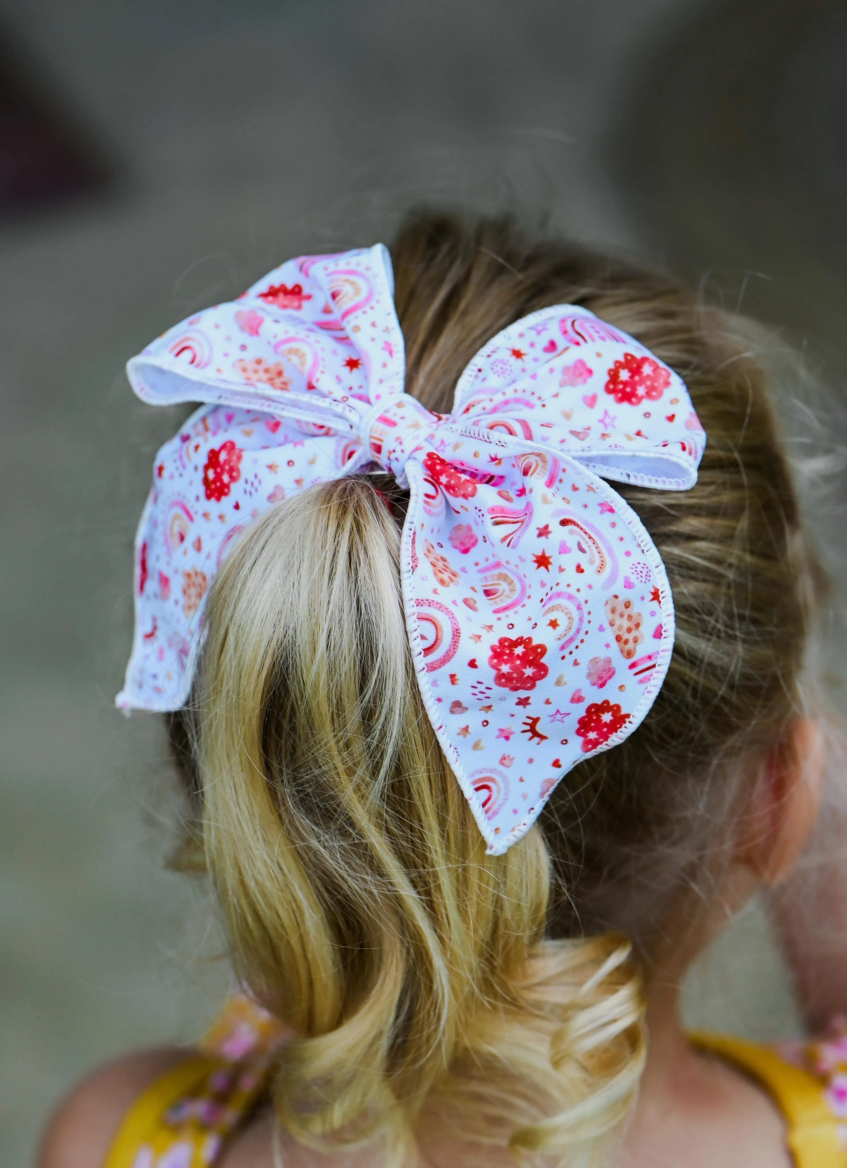 Dreamy Rainbow Bow Strip and Scrunchie Collection