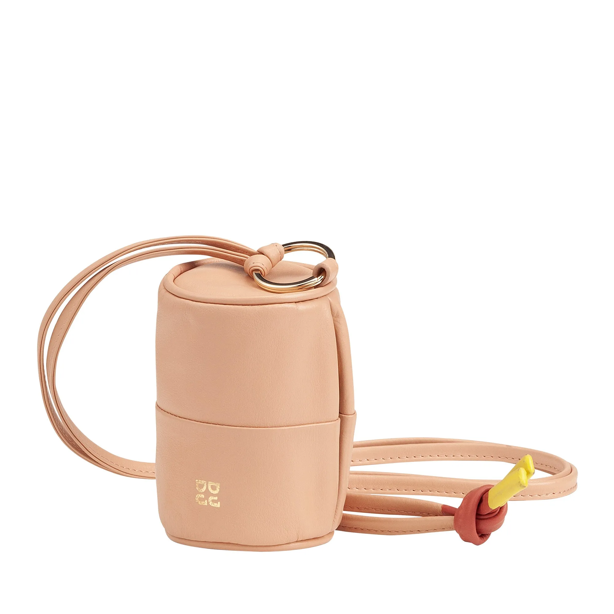 DUDU Case Porta Airpods Airpods Case in real leather with neck lace, mini cylinder hinged for AirPods elegant colorful colorful