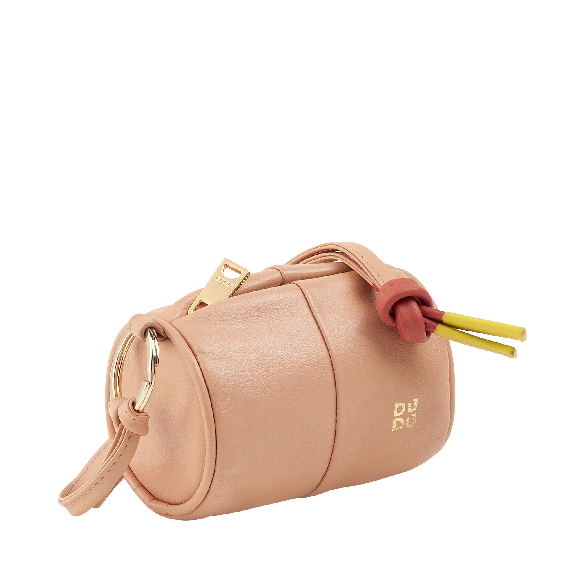 DUDU Case Porta Airpods Airpods Case in real leather with neck lace, mini cylinder hinged for AirPods elegant colorful colorful