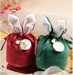 Easter Bunny Velvet Gift Bag