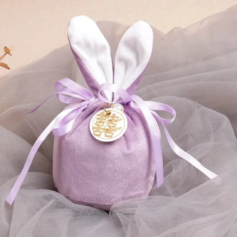 Easter Bunny Velvet Gift Bag
