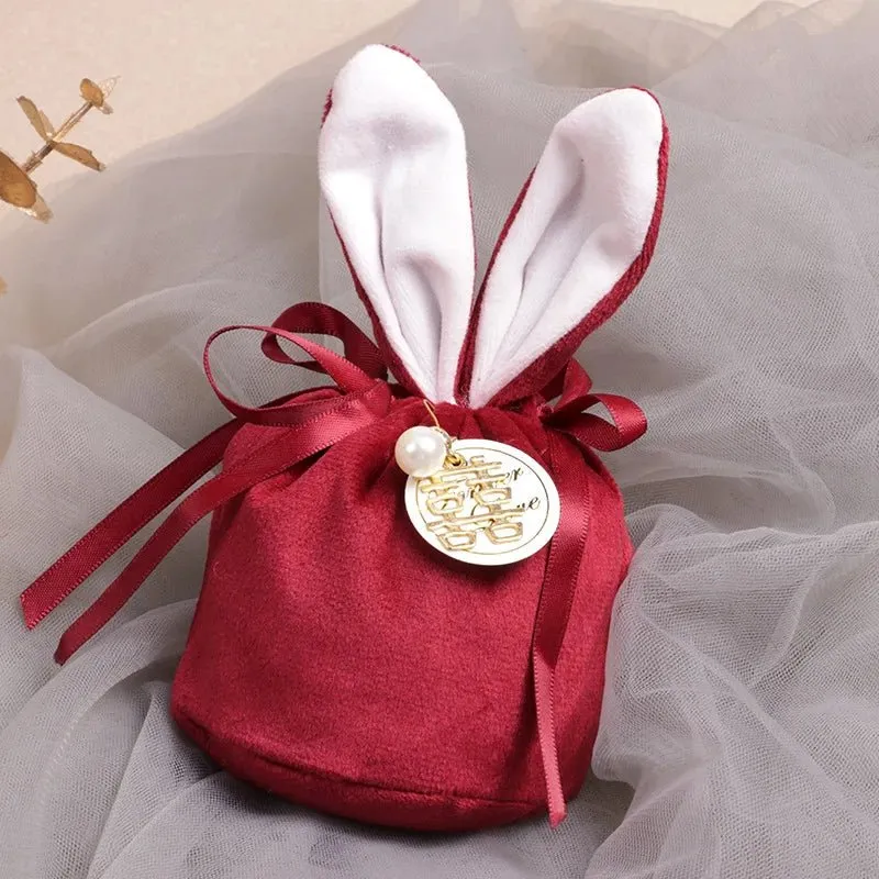 Easter Bunny Velvet Gift Bag