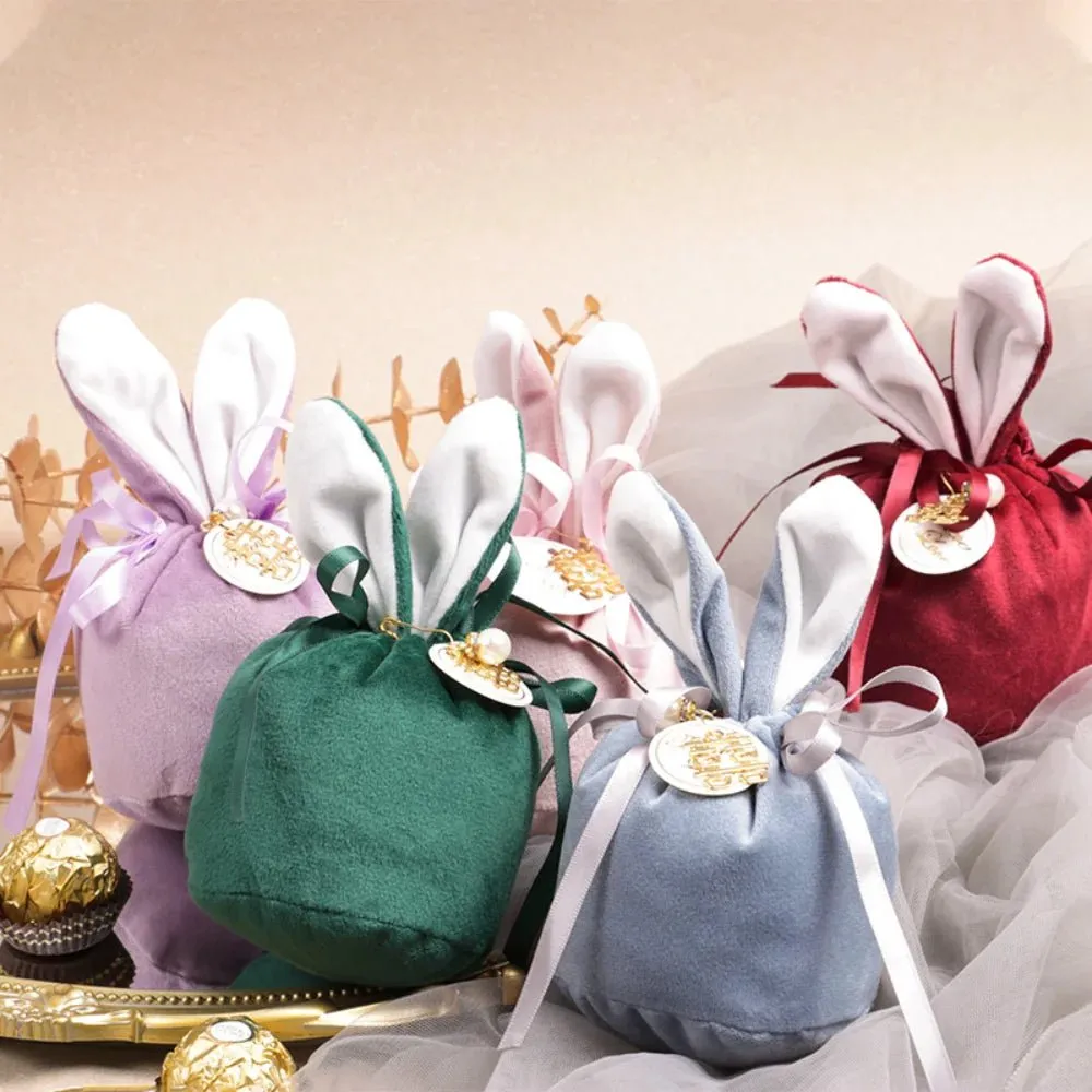 Easter Bunny Velvet Gift Bag