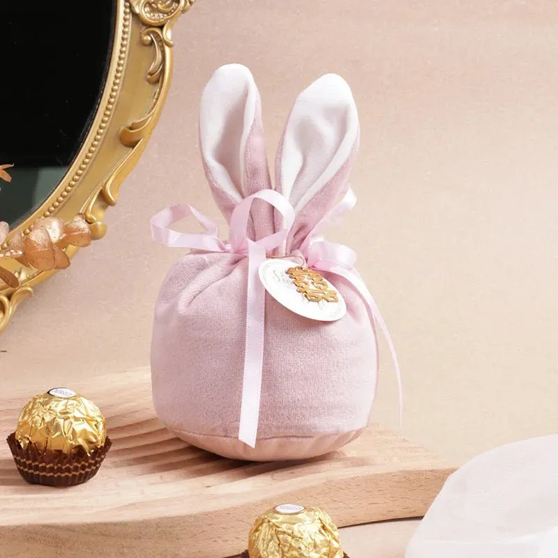 Easter Bunny Velvet Gift Bag