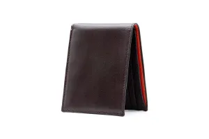 Edward Hand Glazed Saddle Leather Billfold in Chocolate