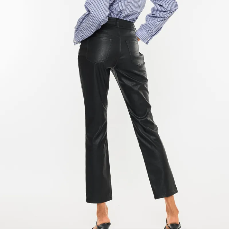 Ellery PU Skinny Straight Jeans