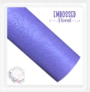 ⋅ Embossed Floral ⋅ Purple ⋅ Vegan Faux Leather ⋅