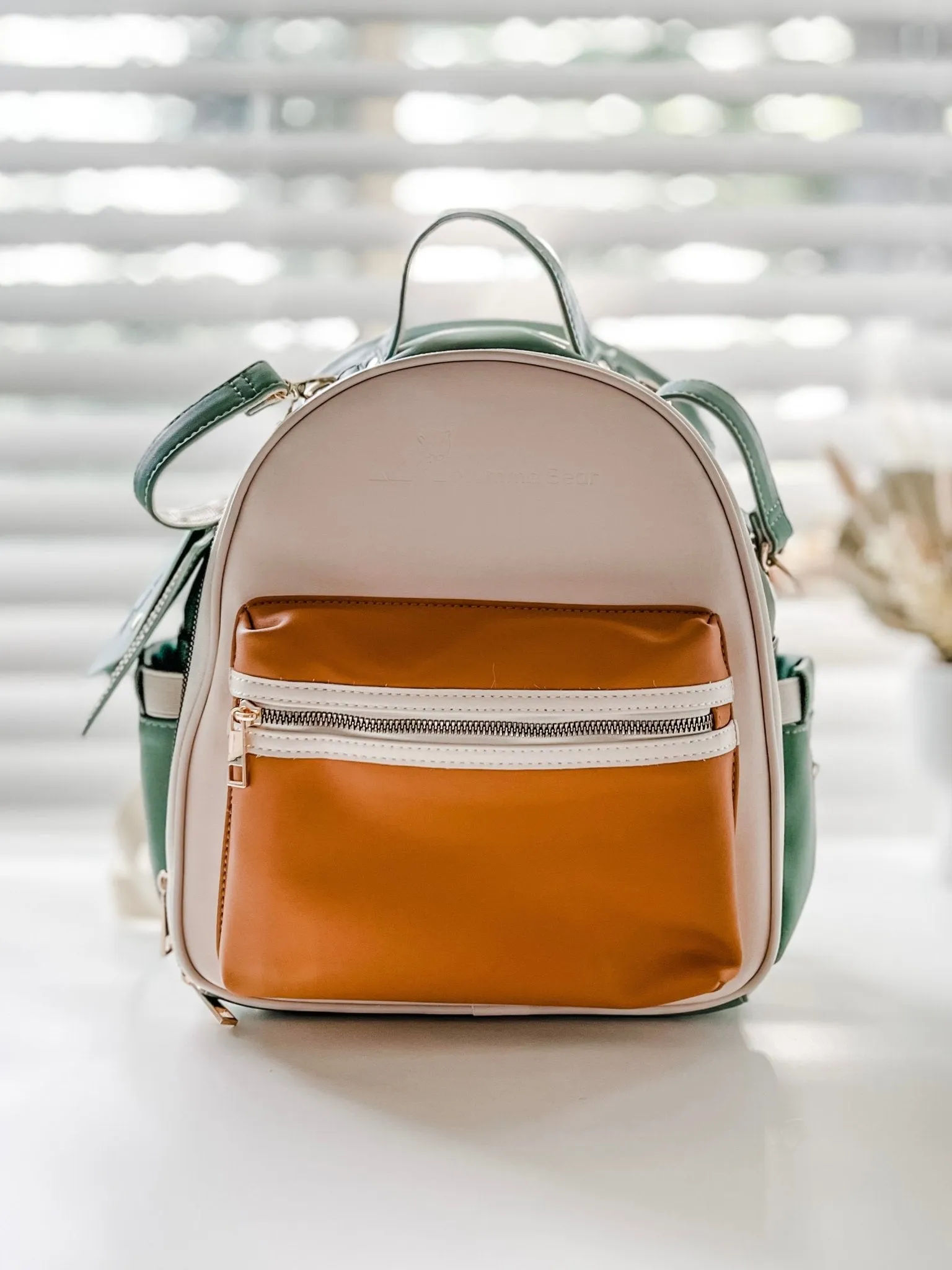 Eucalyptus - Vegan Leather Nappy Backpack