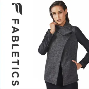 FABLETICS ‘Milano’ Coat Mixed Media Black Large