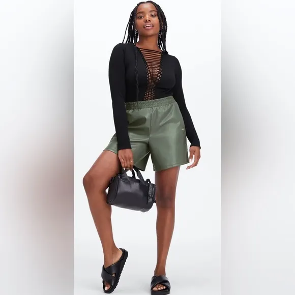 Fabletics Vegan Leather High-Waisted Short