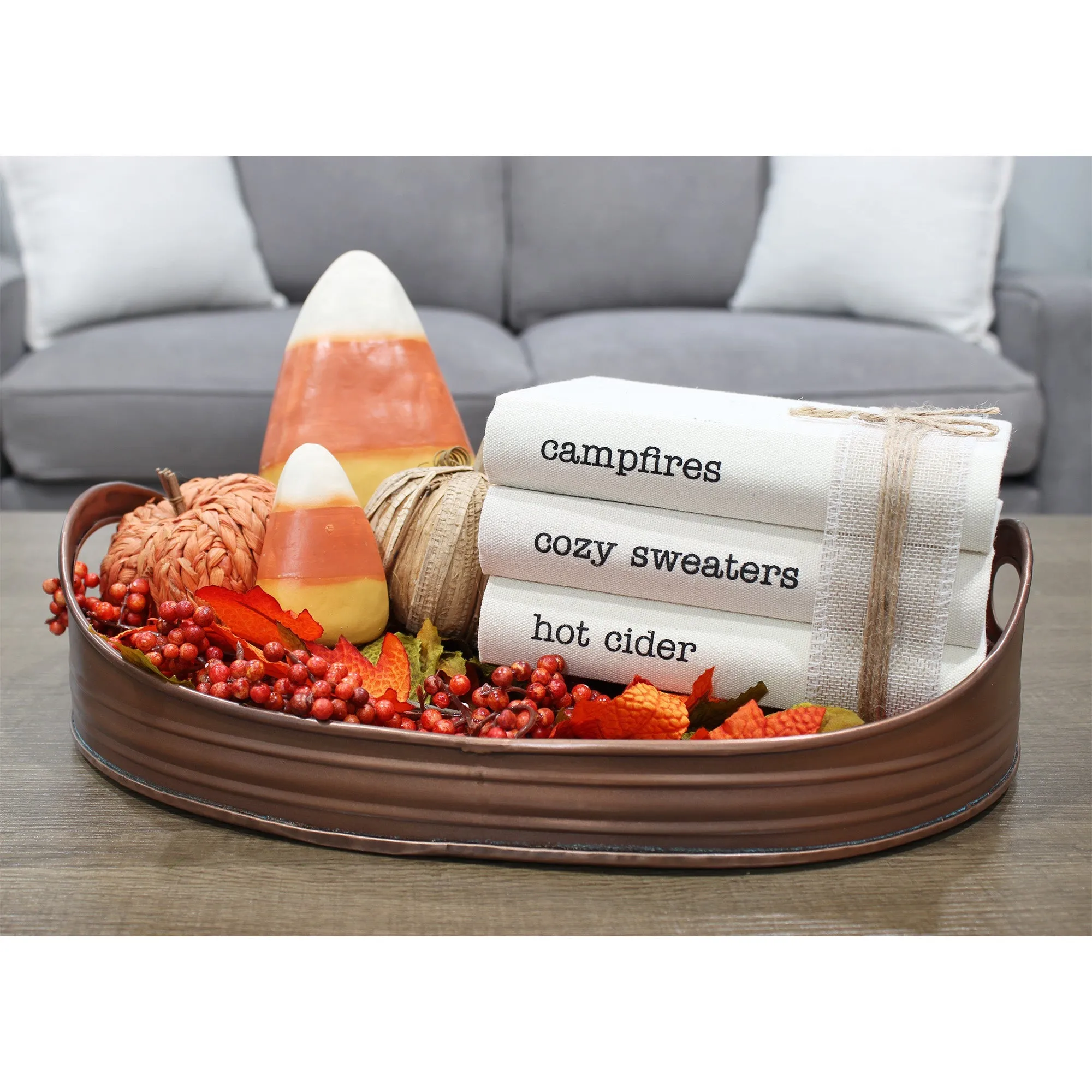 Fall Theme Faux Book Stack (Case of 4)