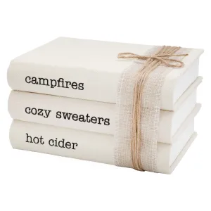 Fall Theme Faux Book Stack (Case of 4)