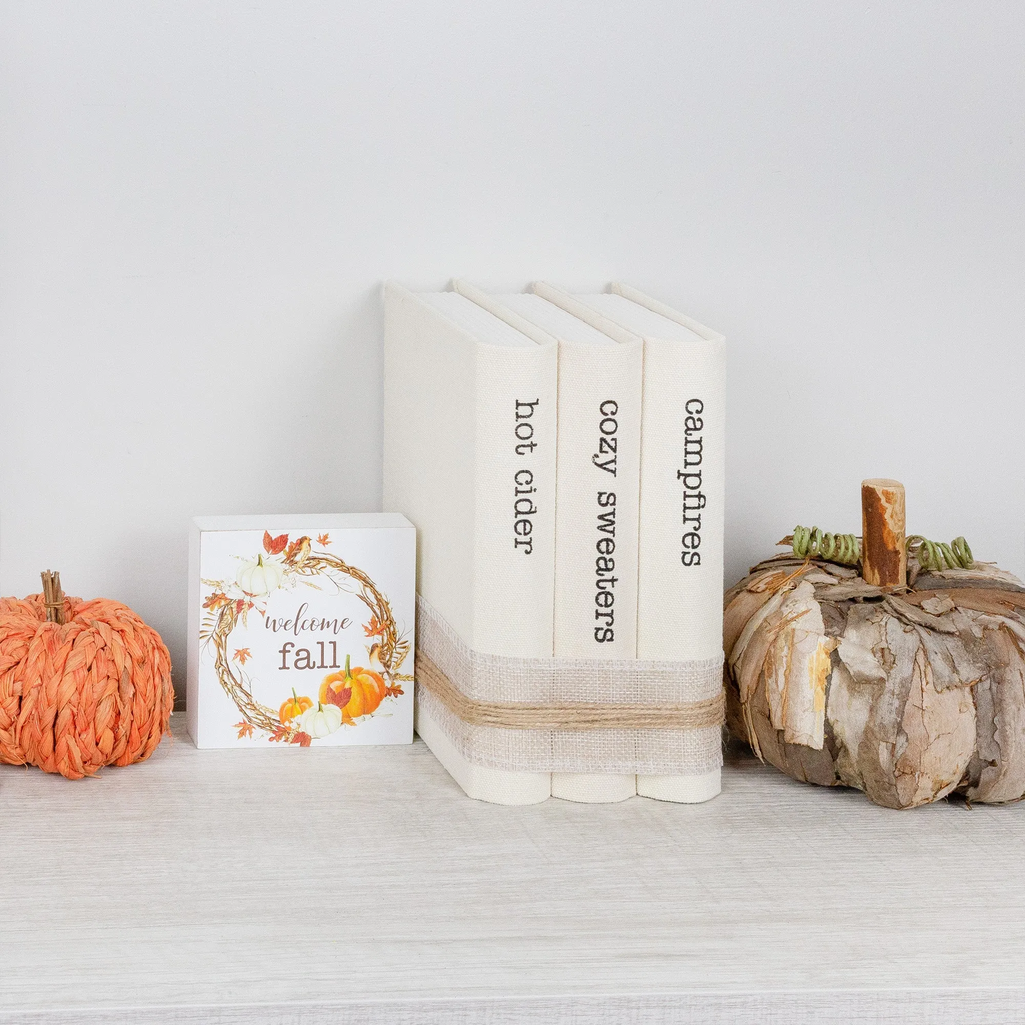 Fall Theme Faux Book Stack (Case of 4)