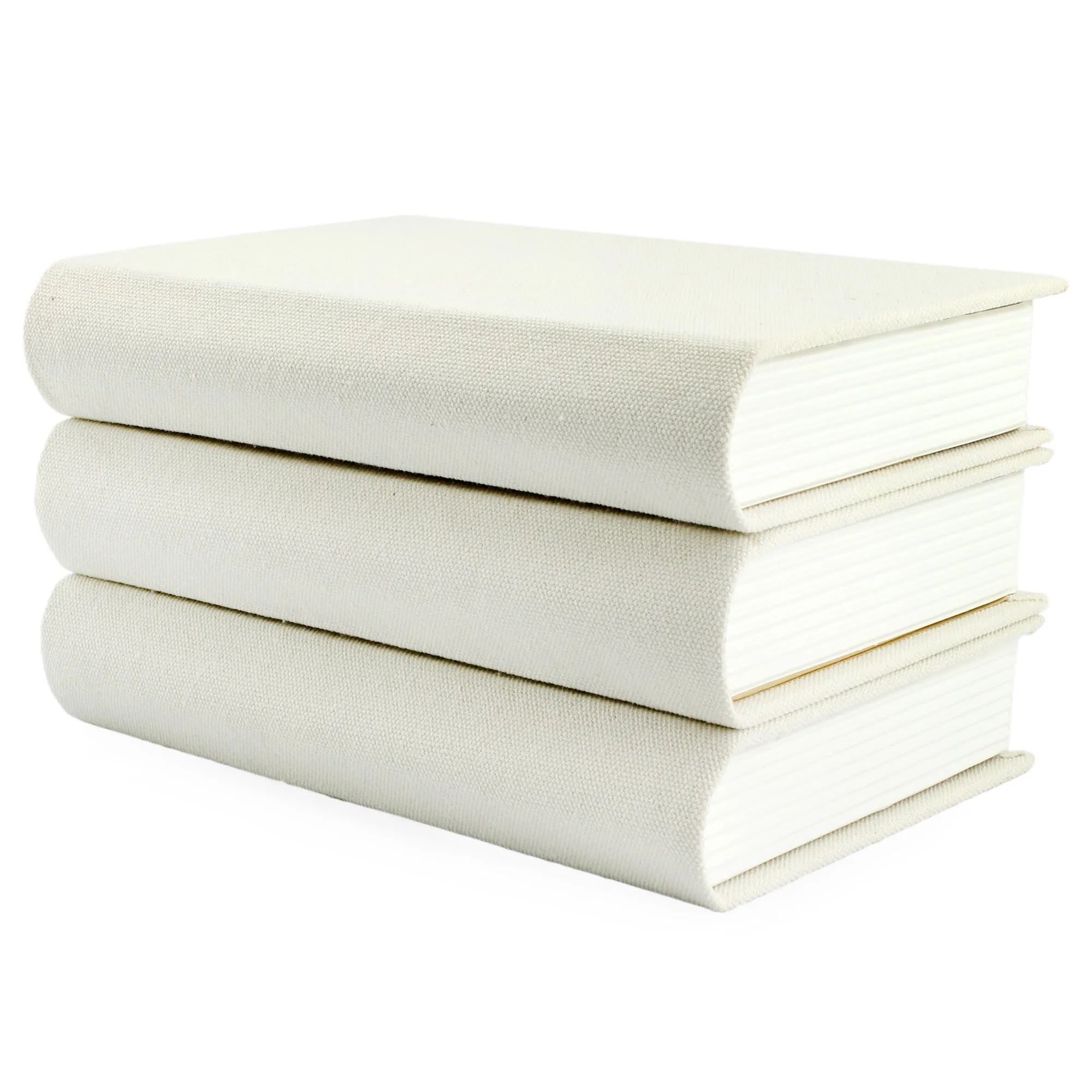 Faux Book Stack (Cream, Case of 4)