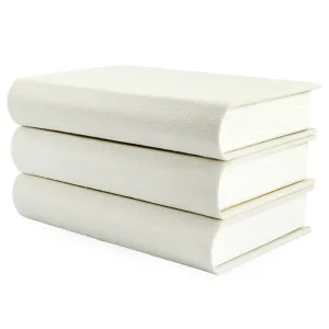 Faux Book Stack (Cream, Case of 4)