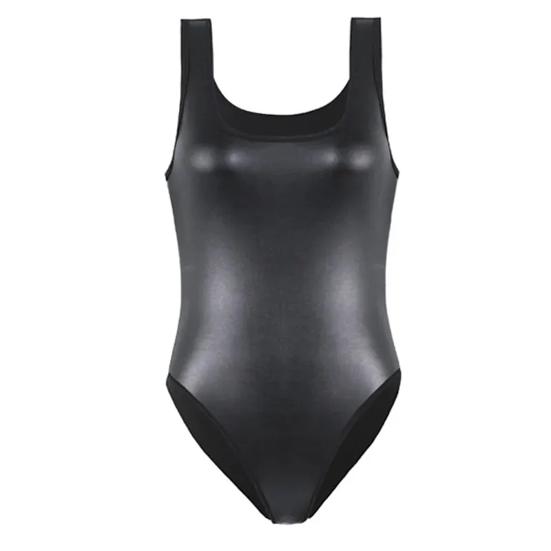 Faux Leather Bodysuit