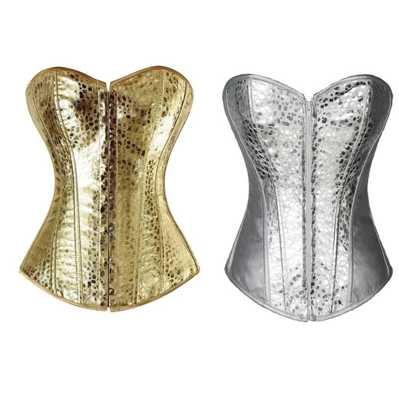 Faux Leather Corset Sexy Clubwear Bustier Hot Lingerie Zipper Costume Lace up Waist Cincher