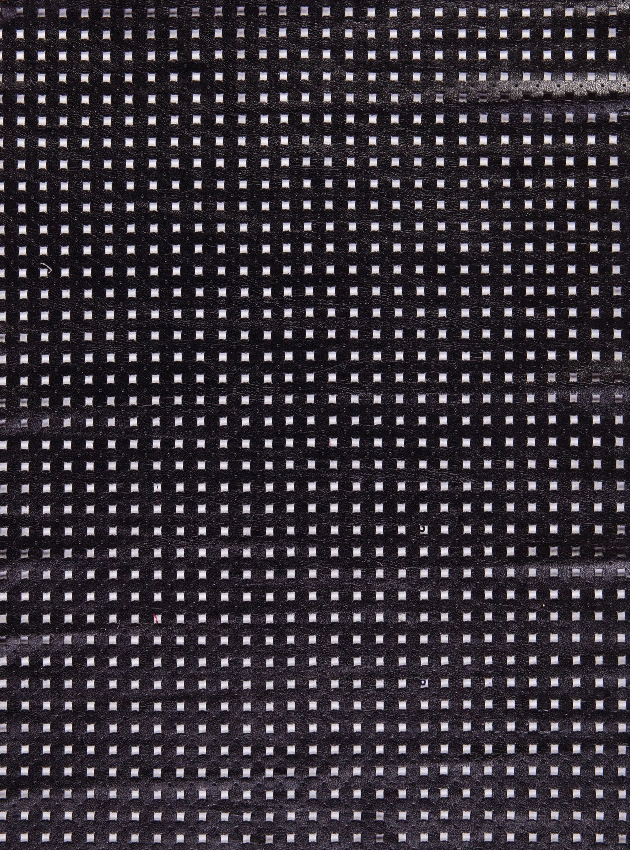 Faux Leather Laser Cut Check Fabric