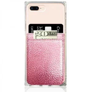 Faux Leather Phone Pocket - Rose Gold