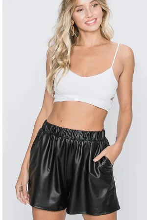Faux Leather Shorts