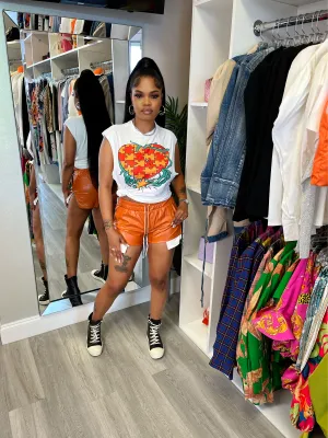 Faux leather Shorts