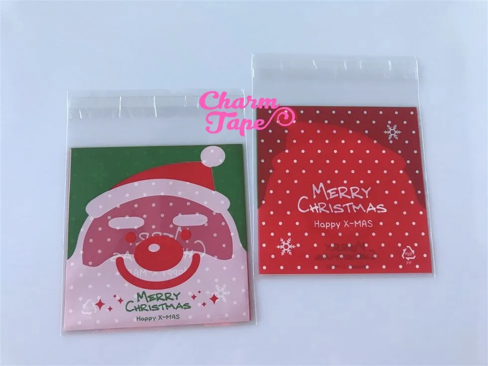Festive Santa Claus Gift Bags Cello Self-adhesive Cookie bags - Favors Bags 20/50/100 bags CB51