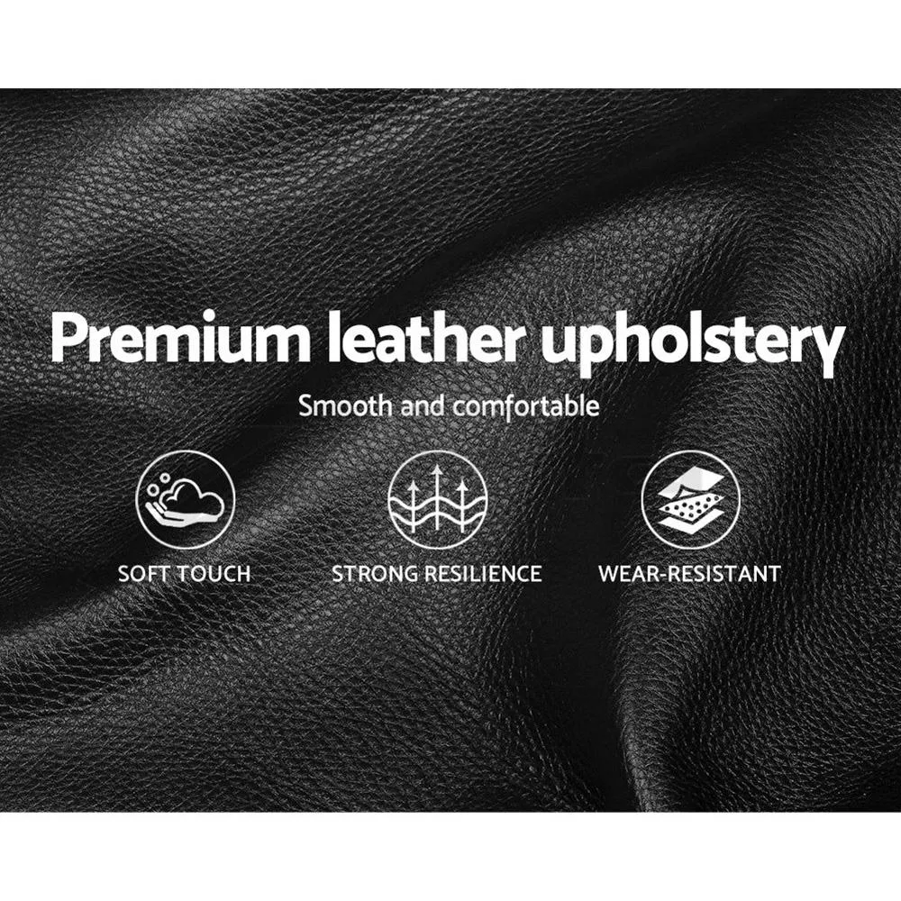 Flio Bed Frame PU Leather - Black Double