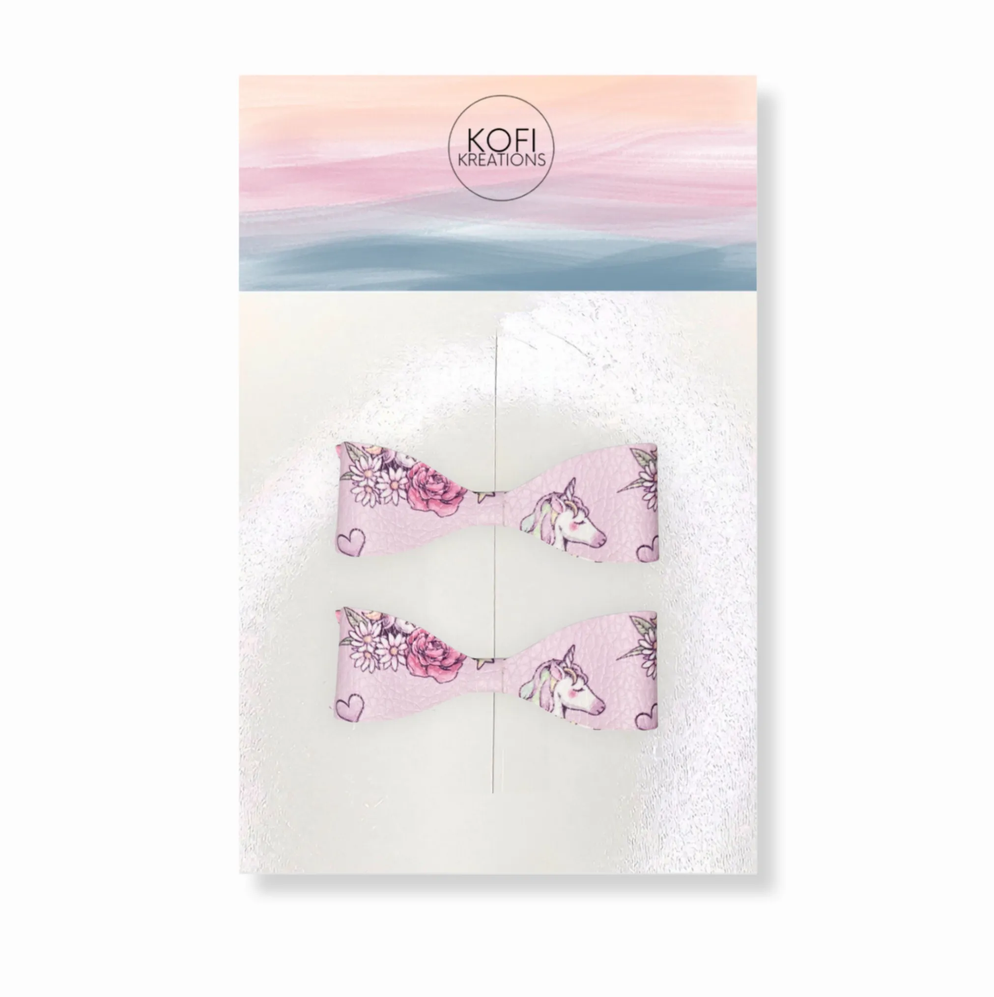 Flower & Unicorn Livi Hair Bows