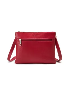 FLYNN LEATHER CROSS BODY BAG-E1-0832-FIRE