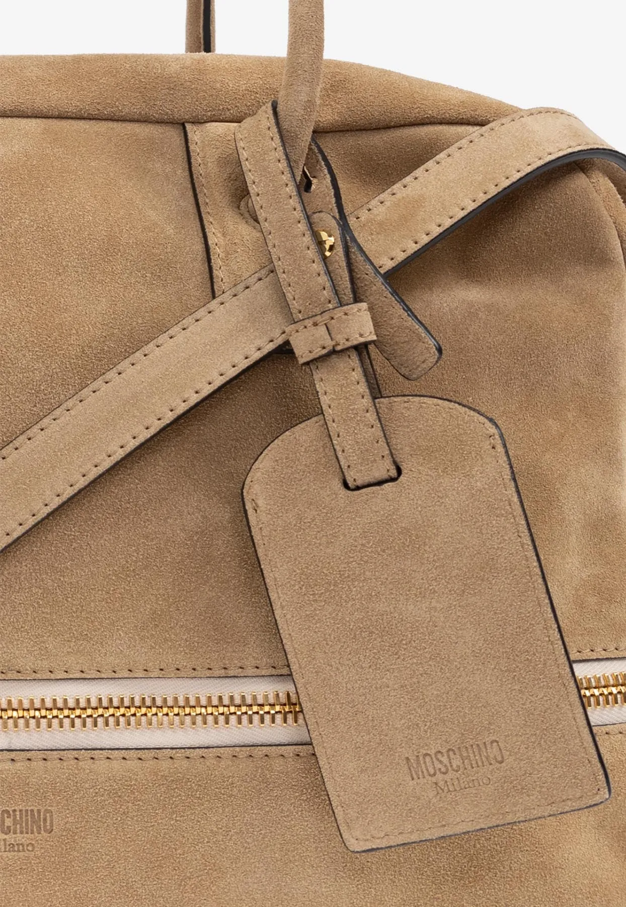 Folding Suede Top Handle Bag