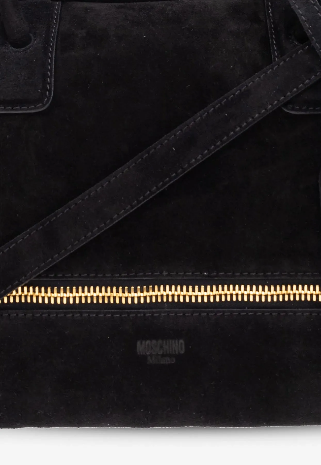 Folding Suede Top Handle Bag