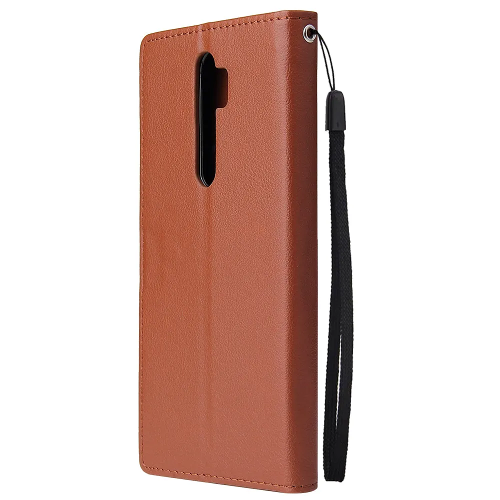 For Oppo A9 2020/Reno 2Z Cellphone Shell PU Leather Mobile Phone Cover Stand Available Anti-drop Elegant Smartphone Case Gold