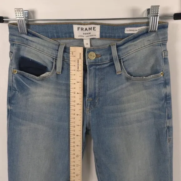 FRAME BRENTON RIDGE USA 🇺🇸 Made Le Skinny de Jeanne Crop Jeans Size 24