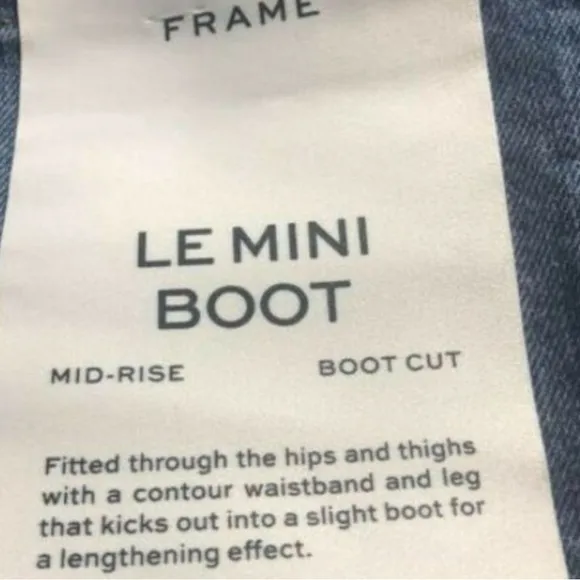 Frame Le Mini Boot Patchwork Leather Jeans Snakeskin size 24