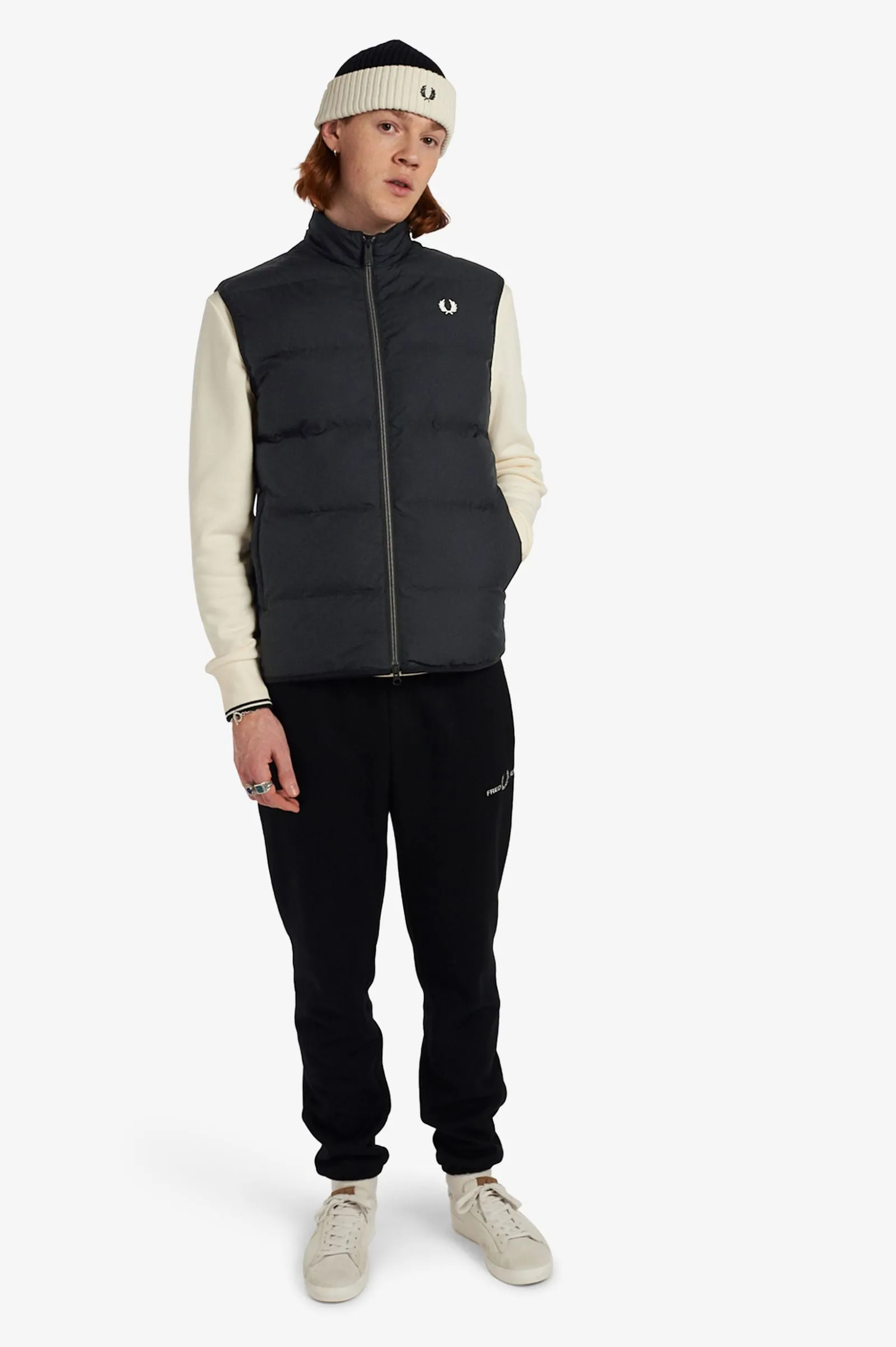 Fred Perry J4566 Insulated Gilet Black