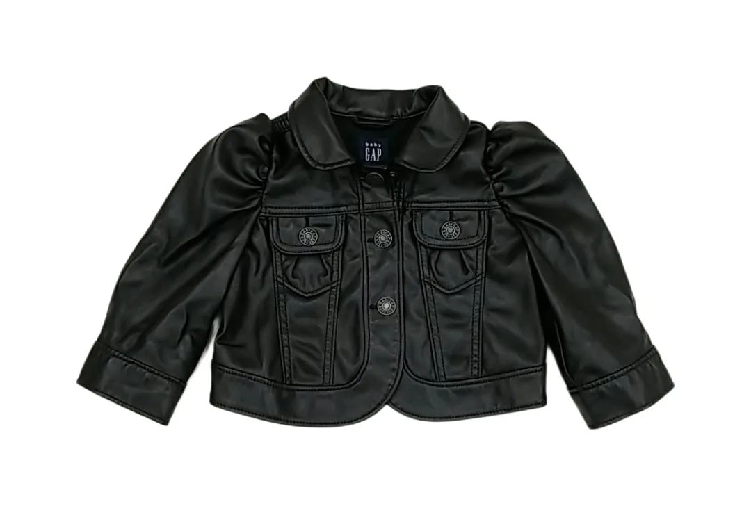 Gap faux leather jacket - 6-12m