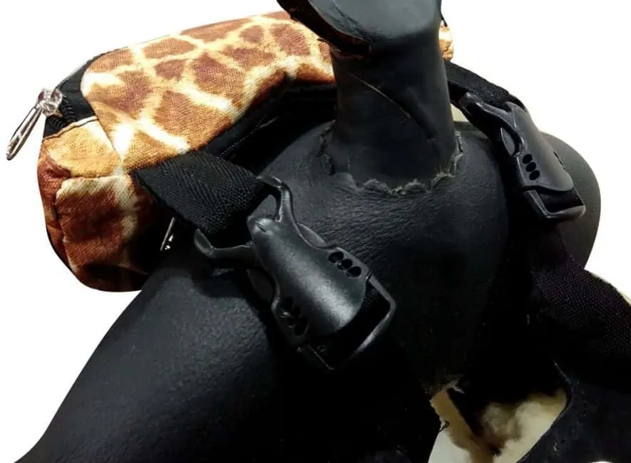 Giraffe print Insulated Nylon Saddle Pouch