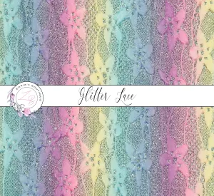 Glitter Stripe Rainbow Lace ~ 1.2mm